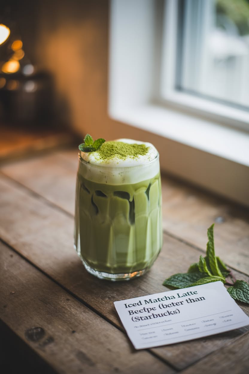 Iced Matcha Latte Recipe (Better Than Starbucks)