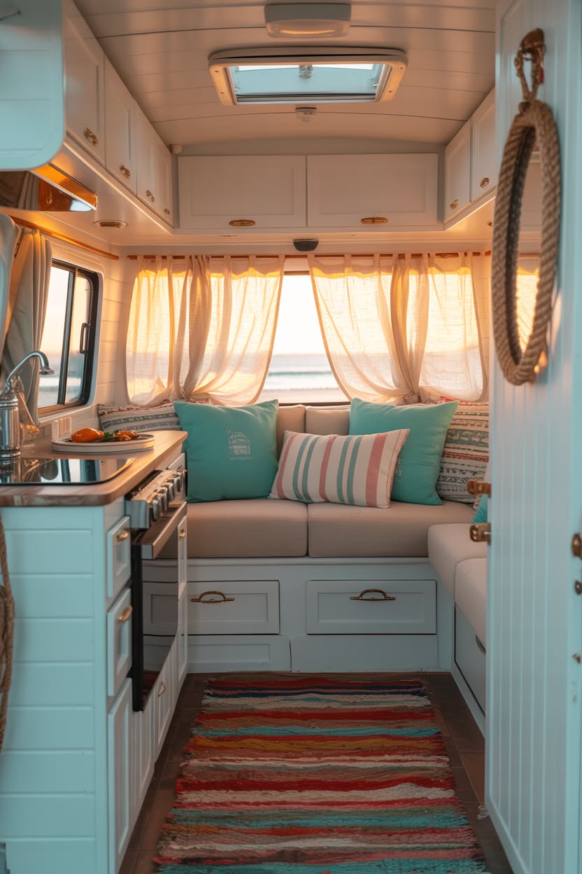 8 Beach-Themed RV Interior Remodel & Decor Ideas (Beginner Friendly)