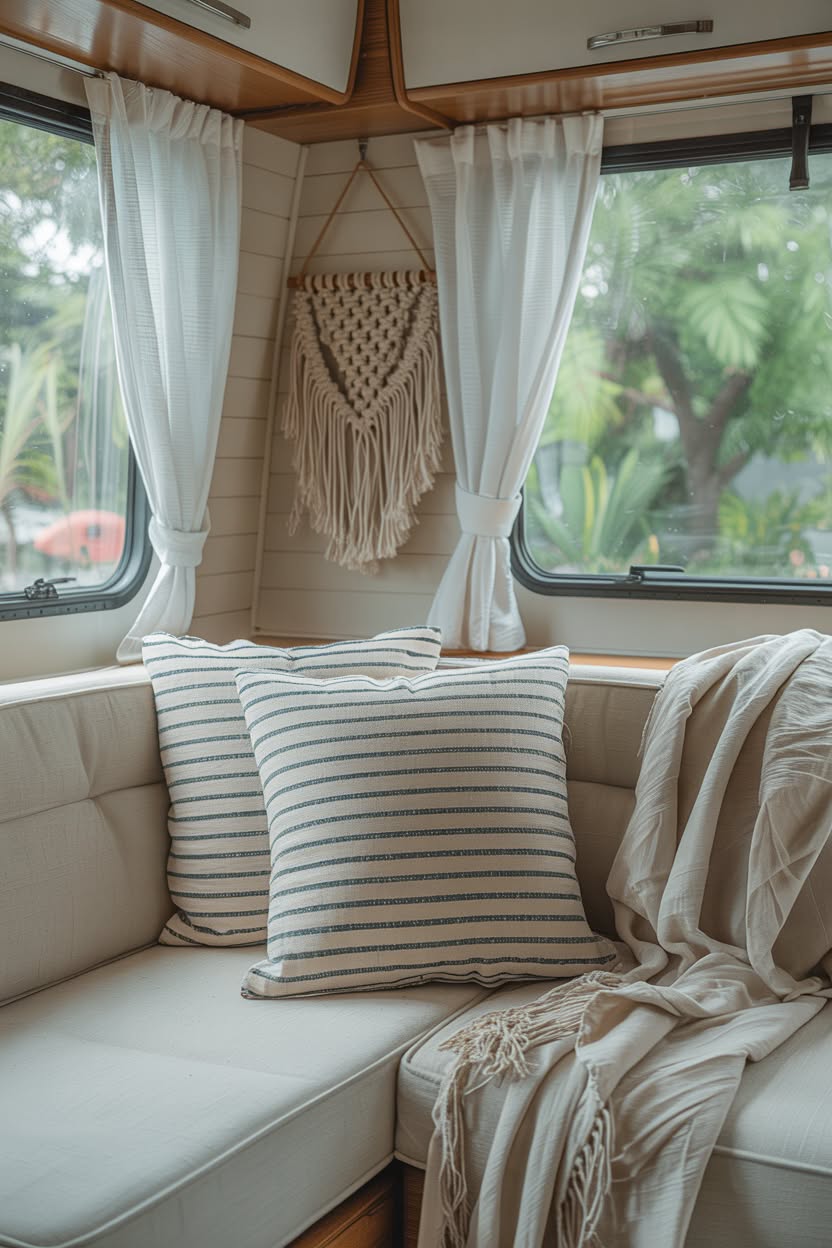 Beach-Themed RV Interior Remodel & Decor Ideas