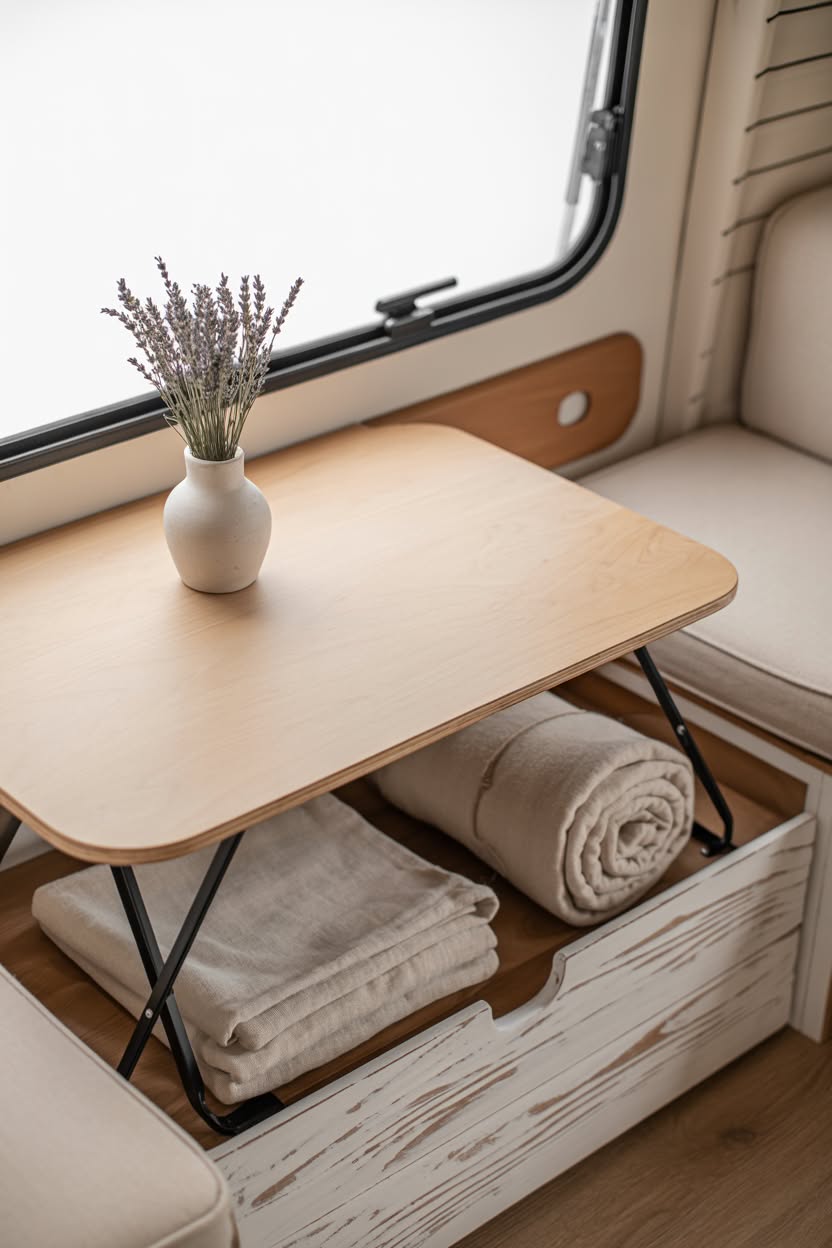 Beach-Themed RV Interior Remodel & Decor Ideas